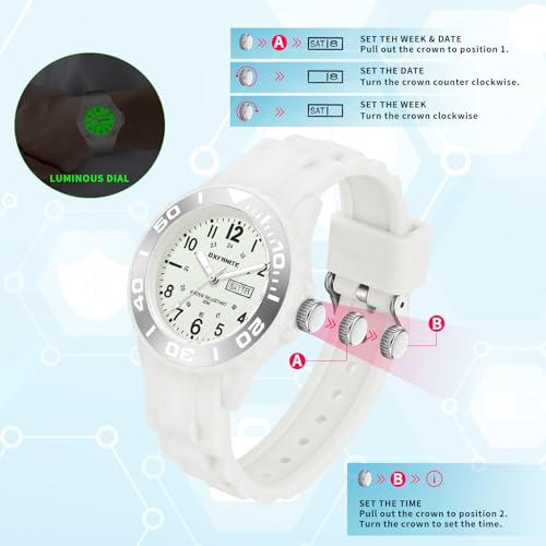 OXFANITE Waterproof Nurse Watch for Medical Professionals - Easy Read 24-Hour Dial with Second Hand and Soft Silicone Band - Image 5