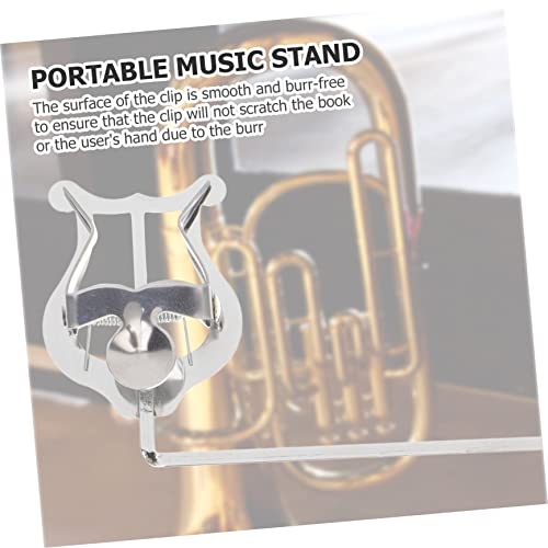 GOOHOCHY Marschgabel für Blasinstrumente Tragbarer Notenclip für Tuba Bariton und Trompete Stabil und Leicht für Musikorganisation Unterwegs