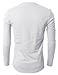 H2H Mens Henley T-shirts with Long Sleeve, White, US M (Asia L)