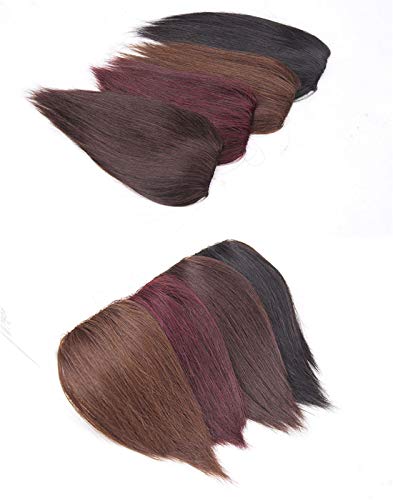 Extensions de cheveux humains à clipser châtain clair 25cm pour volume - 5