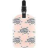  Le sac de voyage en cuir d\'unité centrale marque la conception personnalisée d\'étiquettes de valise de sommeil de chat