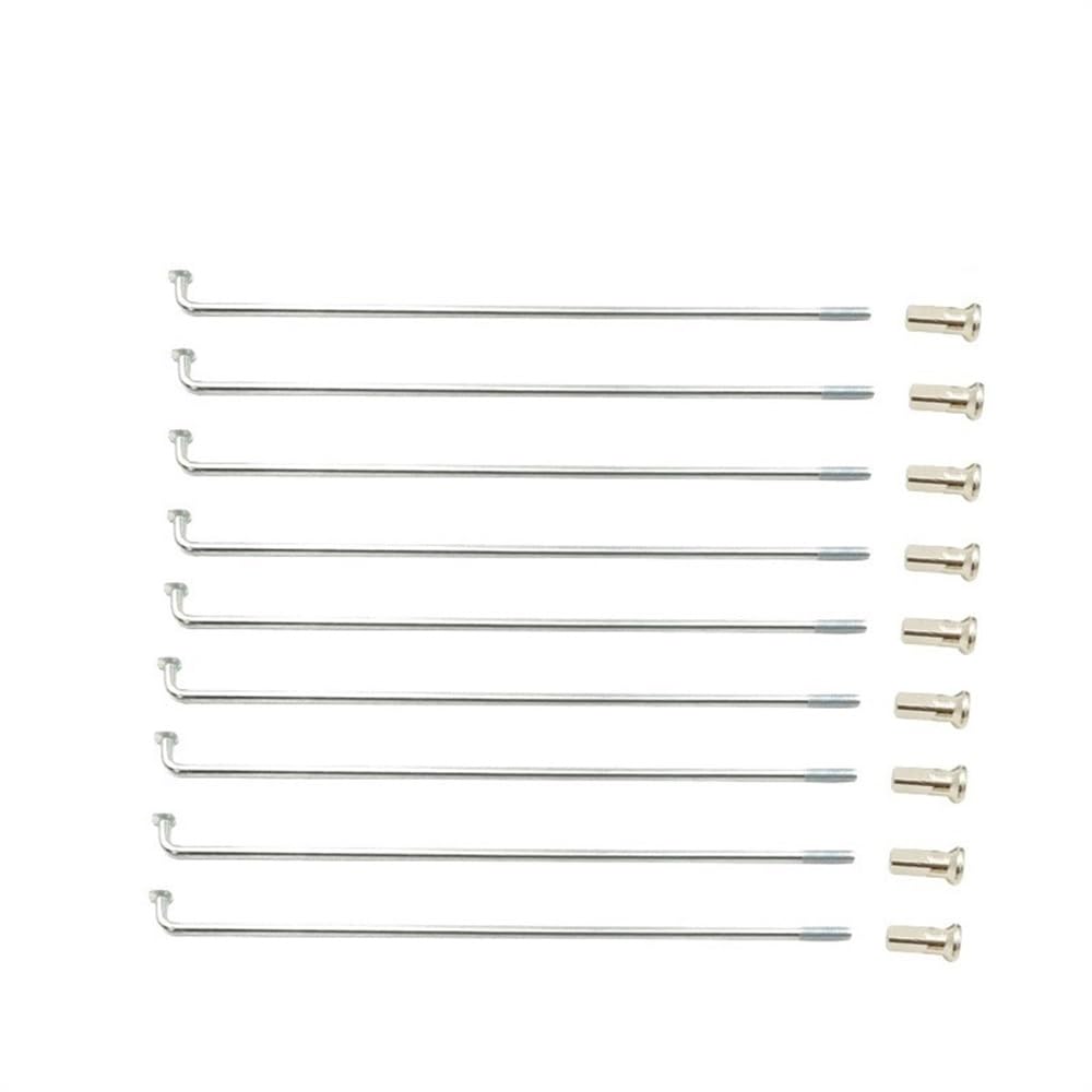 Rayons de vélo électrique 12G à surface galvanisée argent haute résistance 2.6mm J-Bend (37pcs) - 3