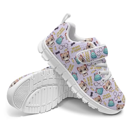 Boys Sports Sneakers Kids Girls Breathable Strap Athletic Tennis Shoes Lightweight Non Slip Running Shoes US 11-15