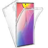 PLANETMOVIL Funda 360 Compatible con [ Samsung Galaxy Note 10 Plus ] (6,8 Pulgadas) Carcasa Doble Cara 360 Antigolpes Delantera + Trasera TPU rigido Doble 100% Transparente Enteriza y Completa