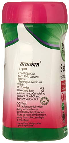 Zandu Satavarex Granules, 210 g, Enriched with Satavari/Shatavari, Clinically Tested, Natural and Safe, Scientifically Proven - Image 3