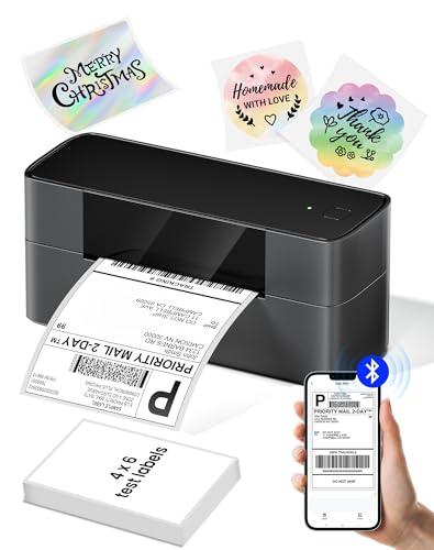 Itari 2025 Newly Upgrade 4x6 Bluetooth Shipping Label Printer, 245BT Thermal Label Printer, Postage Label Printer for Small Business, Compatible with Hermes, Royal Mail, EBay, Amazon, Etsy