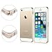 Eforgift New Arrival Armor Metal Buckle Closing 0.7mm Metal Bumper Case (No Screw Necessary )Ultra Slim Aircraft Grade Aluminium Alloy Bumper Frame Case Cover for Iphone 5 5s with Bottons /Upgrade 4th (Champagne Gold)