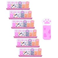 6 Pieces of Cat Claw-Shaped Sticky Notes, Cute Stationery, Self-Adhesive Message Stickers, Creative Label Stickers, Study and Office Supplies.