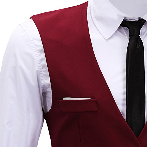 Erztiay Men's Formal Dress Business Slim Fit Sleeveless Jacket Vest Waistcoat #TOP2