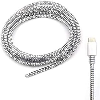 EDNITA Cable Charger Protector Spiral Triple Colour 1.5 Meter 150 cm Plastic Cord Wire Charger Winder for iPhone and Andro Price In India