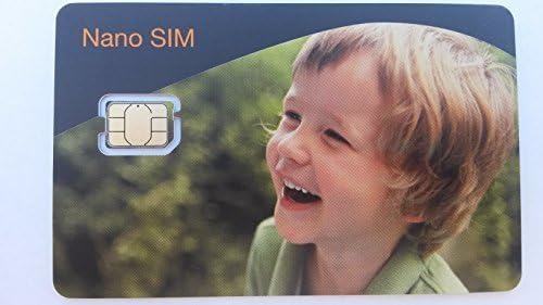Prepaid Nano Size SIM Card New & Activated Ready for use with Free Incoming Calls and SMS Including SIM Card Case iPhone Pin English User Guide