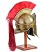 Nagina International Medieval Armour King Leonidas Greek Spartan Roman Helmet Legions | Men's Spartan Warrior Headwear Costume | 300 Movie Authentic Replica Helmet (𝗪𝗶𝘁𝗵 𝗪𝗼𝗼𝗱𝗲𝗻 𝗦𝘁𝗮𝗻𝗱)