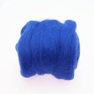 PONOA Fibra de Lana de la Serie de Color Azul 66S para Fieltro de Aguja, Fieltro húmedo, Fieltro de Lana Hecho a Mano, Materiales para Manualidades DIY
