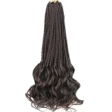 French Curly Crochet Hair for Black Women Goddess Box Braids Crochet Hair 16 Inch 7 Packs French Cur