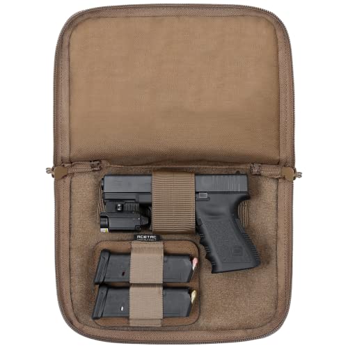 Acetac Universal Pistol Holster For Ccw With Hook And Loop System, Handgun Wrap With Adhesive Backing, Gun Safe Accessories For Handgun Holster Storage Solution (Coyote Brown) #TOP2