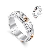 LEXLUNE Fidget Ring Spinner Ring for Anxiety Women Men Girlfriend Daughter Teen Girl Real S925 Sterl