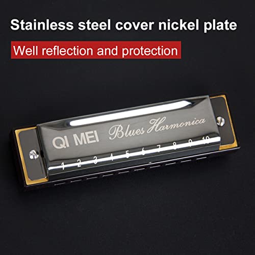 Harmonica Blues (10 trous, clé de C) pour débutants, adultes, enfants - Les Beatles, Paul McCartney, John Lennon, RIngo Starr, George Harrison Harmonica Blues (10 trous, clé de C) pour débutants, adultes, enfants – Image 3