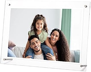 Acrylic Photo Frame A4, Double Panel Clear Picture Frame 33.5x24.5cm, Stylish Acrylic Frame, Display Vertical or Horizontal for Happy Moment, Home, Office, Certificate, Artwork