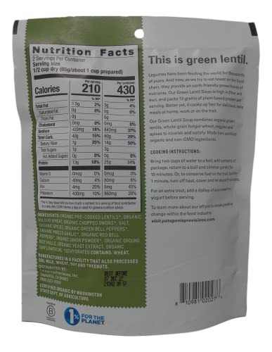 Patagonia Provisions Organic Dry Soup Mix 3 Flavor Variety (1) Each: Red Bean Chipotle Chili, Green Lentil, Black Bean Chipotle Corn (4.4-6.1 Ounces) - Plus Recipe Booklet Bundle #TOP2