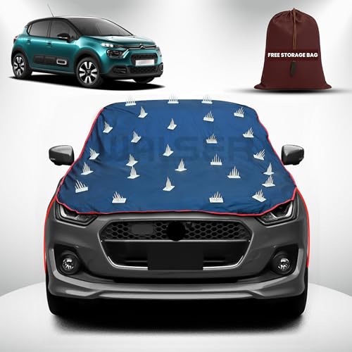 Image of WALSER Spike Car Cover for Citroen C3 | Anti-Climb Nail Guard for Dogs & Monkeys | Protects Bonnet, Roof & Dicky | UV, Dust & Snow Protection | Spike Cover with 4 Adjustable Hook