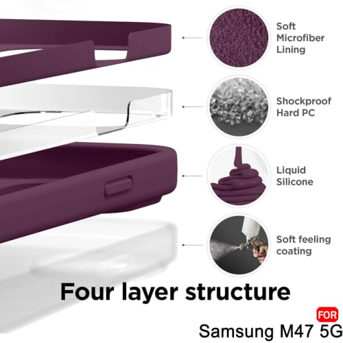 Image of TheGiftKart Genuine Liquid Silicone Back Cover Case for Samsung Galaxy M47 5G | Soft Micro-Fibre Lining Inside | Camera Protection Bump | Shockproof Cover Case for Samsung M47 (Silicone, Rogue Red)