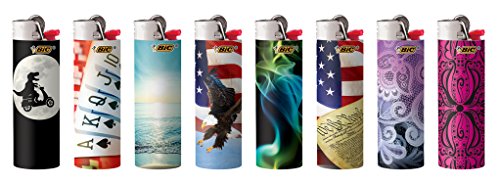 BIC Full Size Limited Special Edition Disposable Lighters Assorted Styles (10)