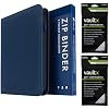 Vault X 9 Pocket Exo-Tec Zip Binder Blue + 400 Penny Sleeves Gift Bundle