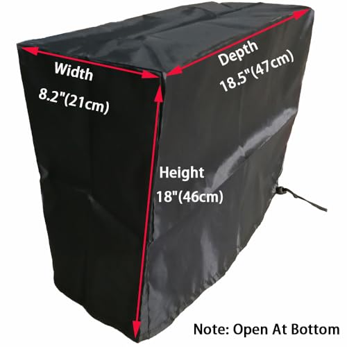 Image of Medium Size CPU Dust Cover, Computer Desktop PC Mid-Tower [Antistatic, Waterproof] Jacket Protector, PC Case, Computer Dust Cover with Adjustable Draw String (8.2W x18.5D x18H)