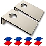 Mini Tabletop Cornhole Boards Toy, 7.8 x 4.7 inches Wooden Desktop Toss Game with 8 Bean Bags, Portable Game Set for Travel Home Office