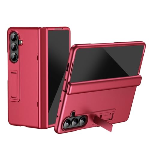 Coque Samsung Galaxy Z Fold5 silicone antichoc rouge avec protection écran et film rigide