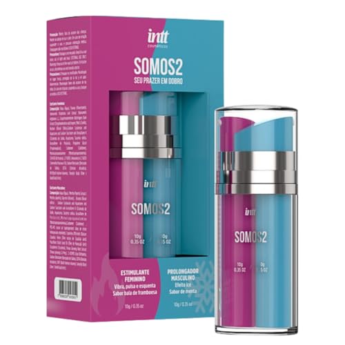 SOMOS 2 Intt Gel Feminino Excitante e Gel Masculino Prolongador Linha Collors 10g Efeito Esquenta e
