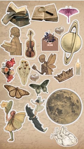 Image of 100+pcs - Mixed Vintage Stickers - Retro Stickers for Scrapbooks, Laptops, Guitars, Phones, Pads, Skateboards, Bicycles, Motorcycles, Helmets
