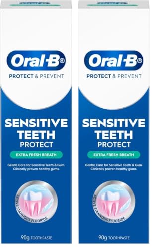 Oral-B Sensitive Teeth Protect Extra Fresh Breath Toothpaste, 90g (Pack of 2)