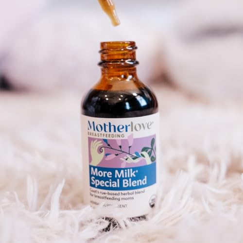 Motherlove More Milk Special Blend (2 Ounce Tincture) Herbal Lactation Supplement w/Goat’s Rue to Build Breast Tissue & Support Breast Milk Supply—USDA Certified Organic, Vegan, Kosher, Soy-Free