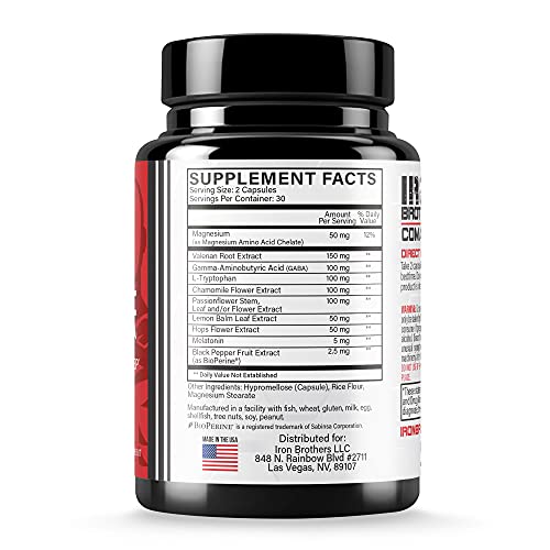 Natural Sleep Aid | Herbal Sleepin For Adults | Supplement With Valerian Root, Melatonin, L-Tryptophan | Non-Habit Forming | Herbal Supplement | 60 Veggie Caps #TOP1