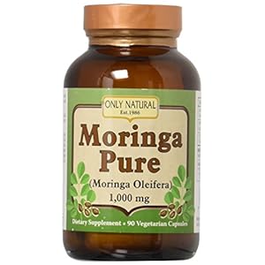 Only Natural Moringa Pure – 1000 mg – 90 Vegetarian Capsules (4-Pack)