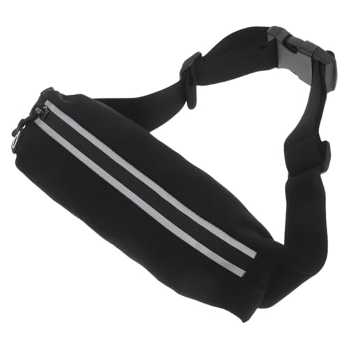 DIYEAH Sports Waist pack Waterproof Reflective Slim Running Belt Black