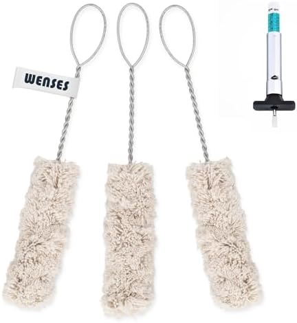 Tire Lube Brush, 3-Pack Tire Mounting Swabs with Tread Depth Gauge