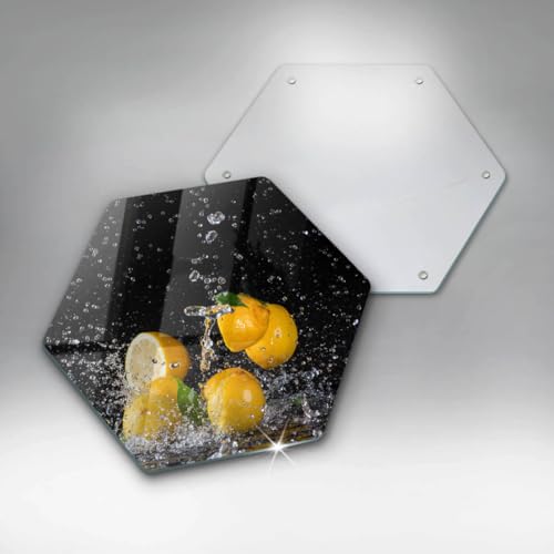 Protection Plaque Induction Résistance Maximale Wallfluent 40cm Forme Hectagonale Citron