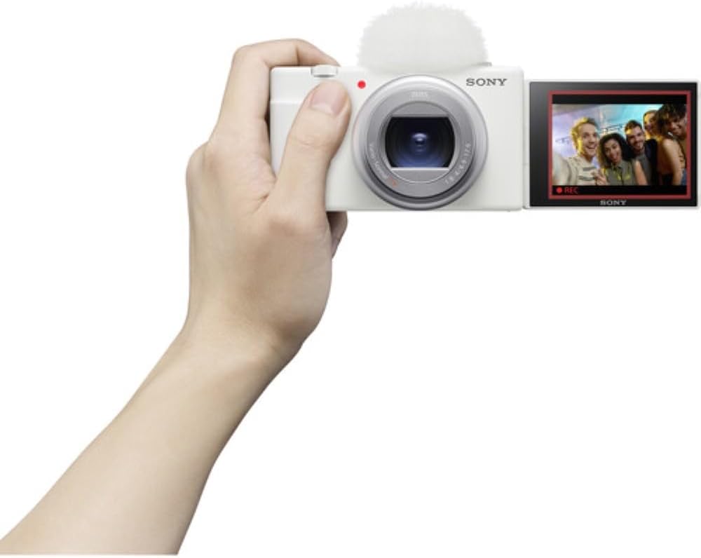 Sony ZV-1 II Digital Camera | White Bundled with Sony Vlogger Accessory Kit + NP-BX1 Battery + Battery Charger + Microfiber Cleaning Cloth + Camera Cleaning Kit (6 Items)