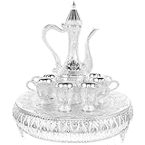 teiera argento marocchina Bicchieri da festa riutilizzabili: il set di teiere per vino presenta un design in stile vintage, aggiungerà un tocco più estetico alla tua collezione, teiera