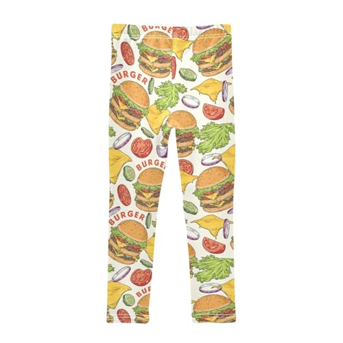 ZZKKO Girls Leggings Pickleburger Toddler Girls Clothes Leggings for Girls Toddler Girls Leggings 3-4T2
