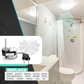 Vancasuk Parts 2 Pack SM550 Universal Bathroom Vent Fan Motor,Compatible with Nutone Broan 50CFM 120V，Replace C65878, VFM100, E498-1, 82423K, K111, C01575, 65100, EM550, EM750.