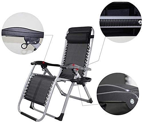 Chaise longue pliable et inclinable pour jardin camping et plage
