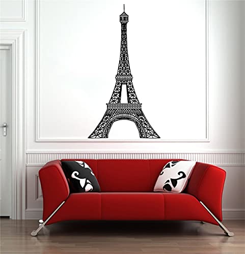 Vinilo Decorativo Torre Eiffel 29 pulgadas Negro miniatura 3