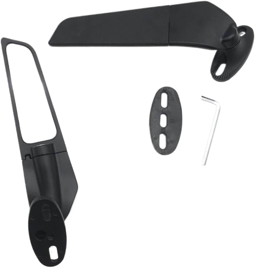 Wing Fin Rearview Mirrors Compatible with CBR125R CBR250R CBR300R CBR500R CBR600F4 CBR650R