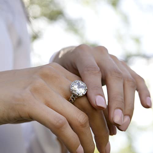 Silpada 'Braided Brilliance' Cubic Zirconia Cocktail Ring In Sterling Silver, Size 6, Size 6 #TOP4