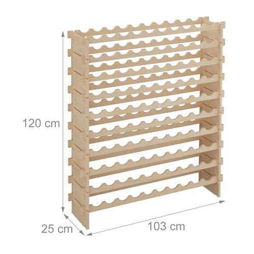 Meuble range bouteille extensible grand format 120 x 103 cm étagère bouteille de vin