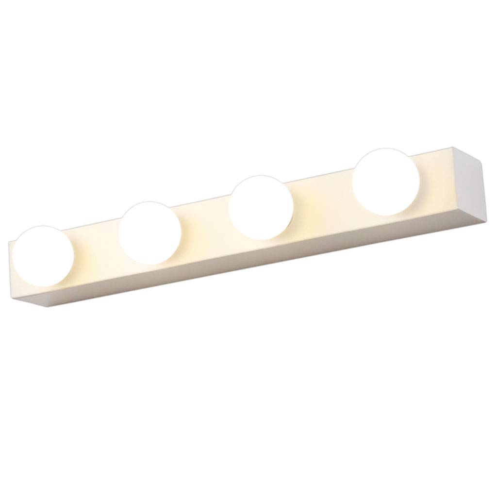 Lámparas de Espejo de Baño Espejo Led Bombilla de Luz Delantera Espejo Gabinete Luz Vestidor Luz Espejo Luz Iluminación de Pared/White-50Cm/4 Heads-3W