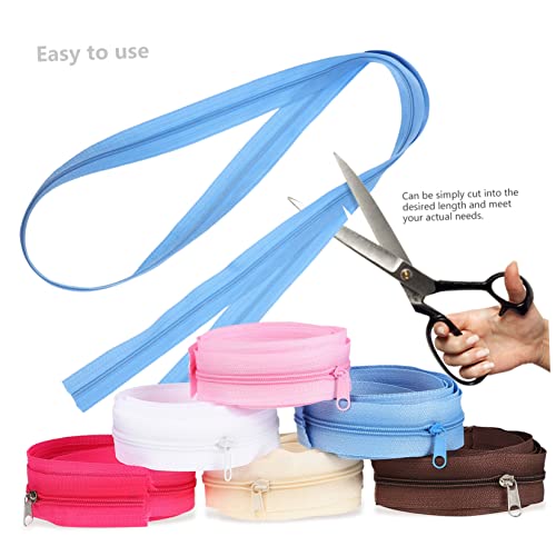 STOBOK 48 Peças De Suprimentos De Costura Com Zíper De Nylon Líquido